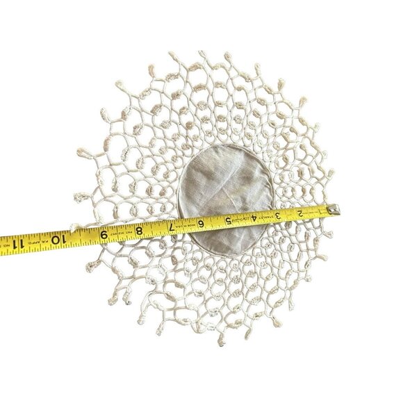 Vintage Handcrafted Crochet Doilies Set Of 2 - 10" & 13" - Picture 3 of 3